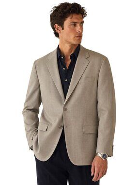 Haspel Size 42R Men’s Beige Dress Sport Jacket Silk Wool
